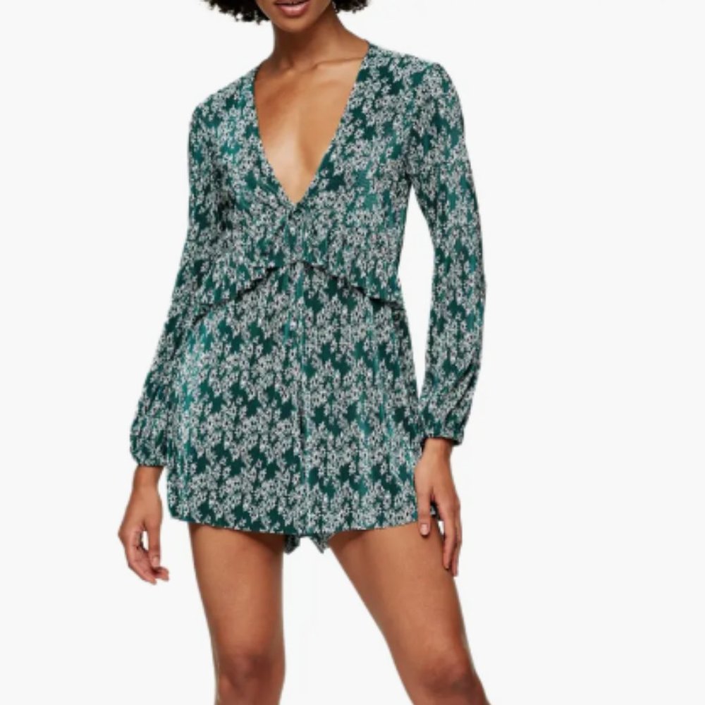Topshop Grunge Plissé Romper